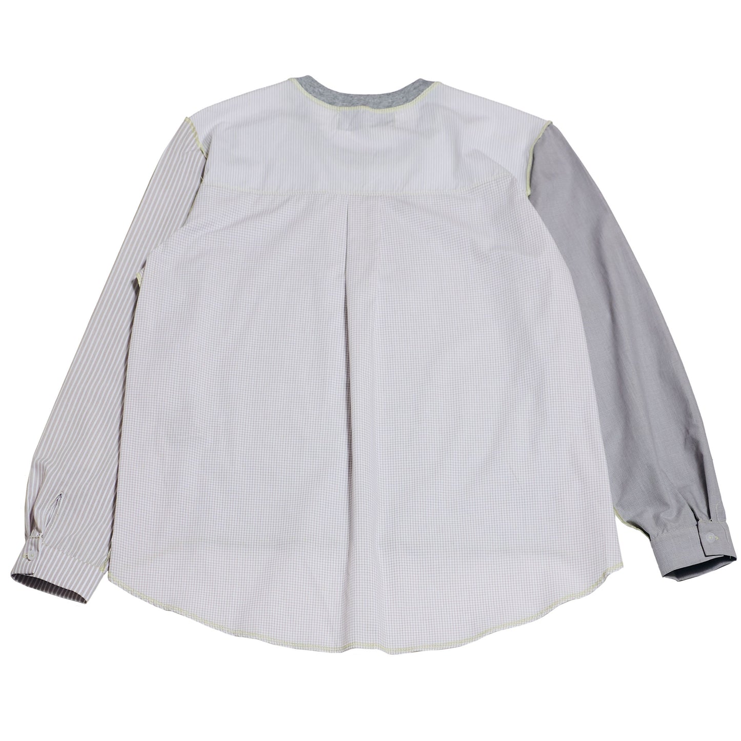 1/2 CAMISA 1/2 SUDADERA MANGA LARGA / gris, blanco