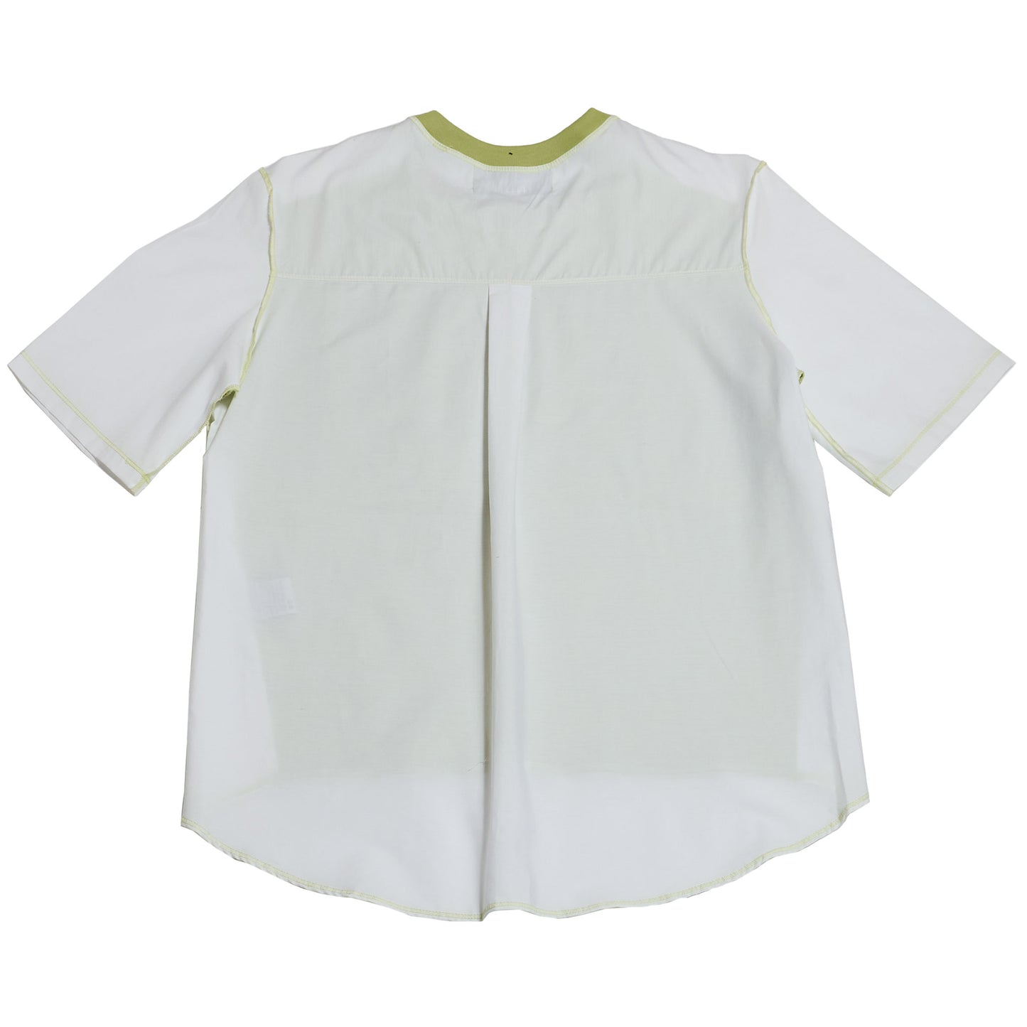 1/2 CAMISA 1/2 SUDADERA MANGA CORTA / verde, blanco