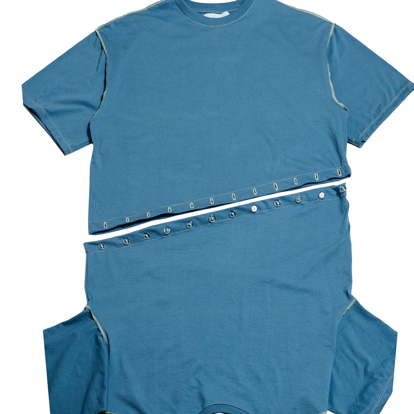 2 EN 1: CAMISETA & VESTIDO / azul acero