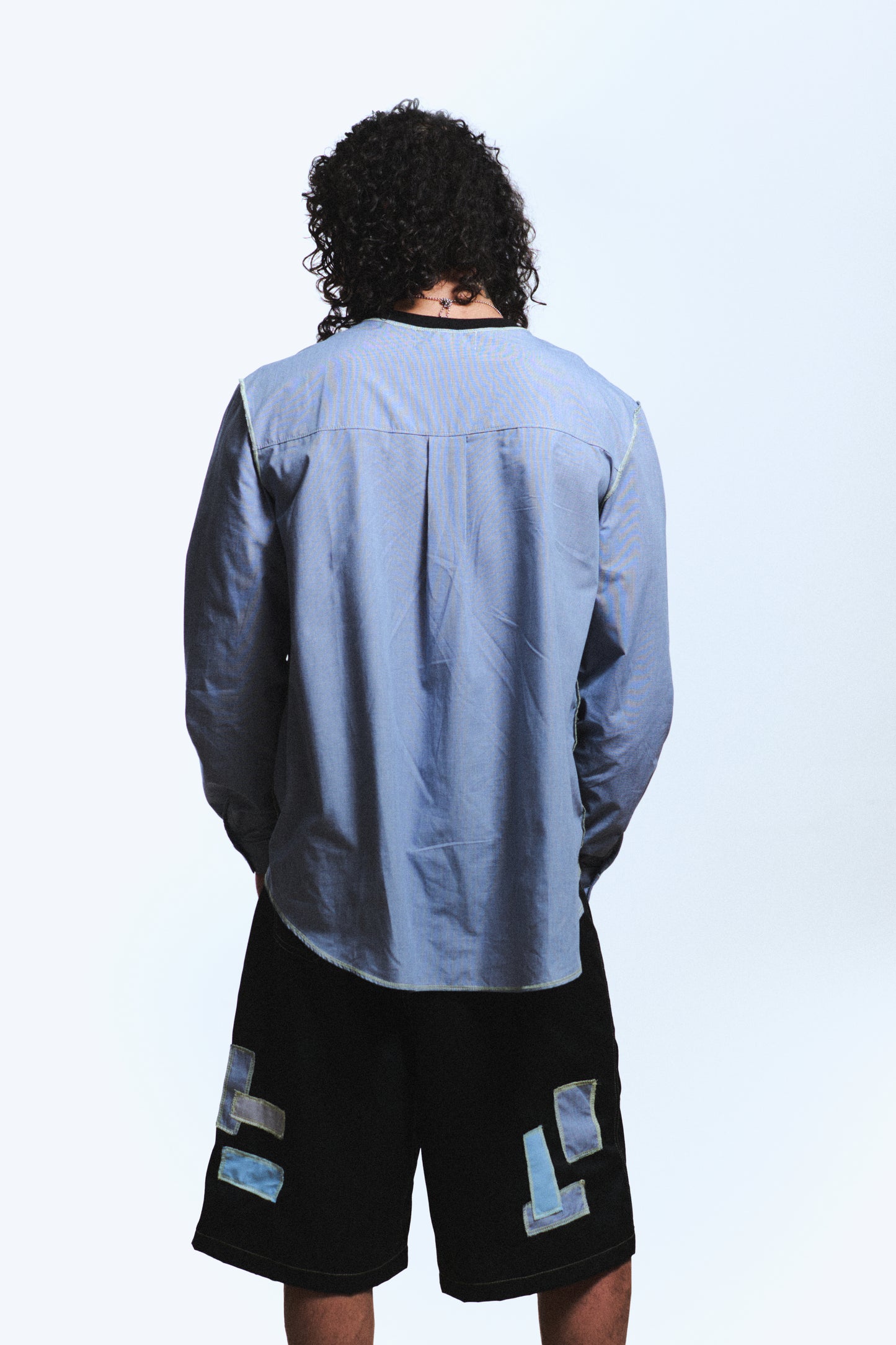 1/2 CAMISA 1/2 SUDADERA MANGA LARGA / negro