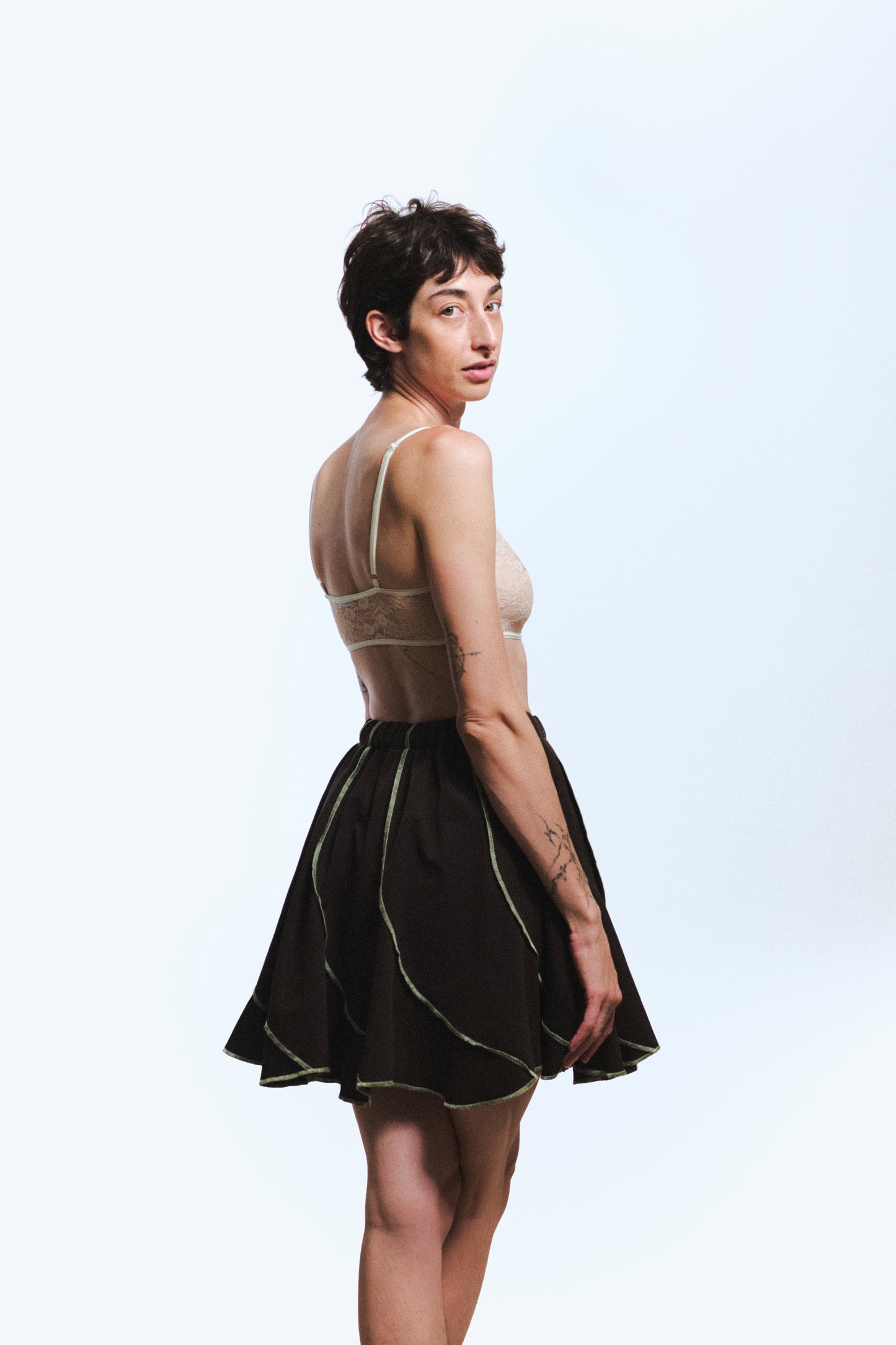 BRALETTE RESTOS ENCAJE / beige-champagne