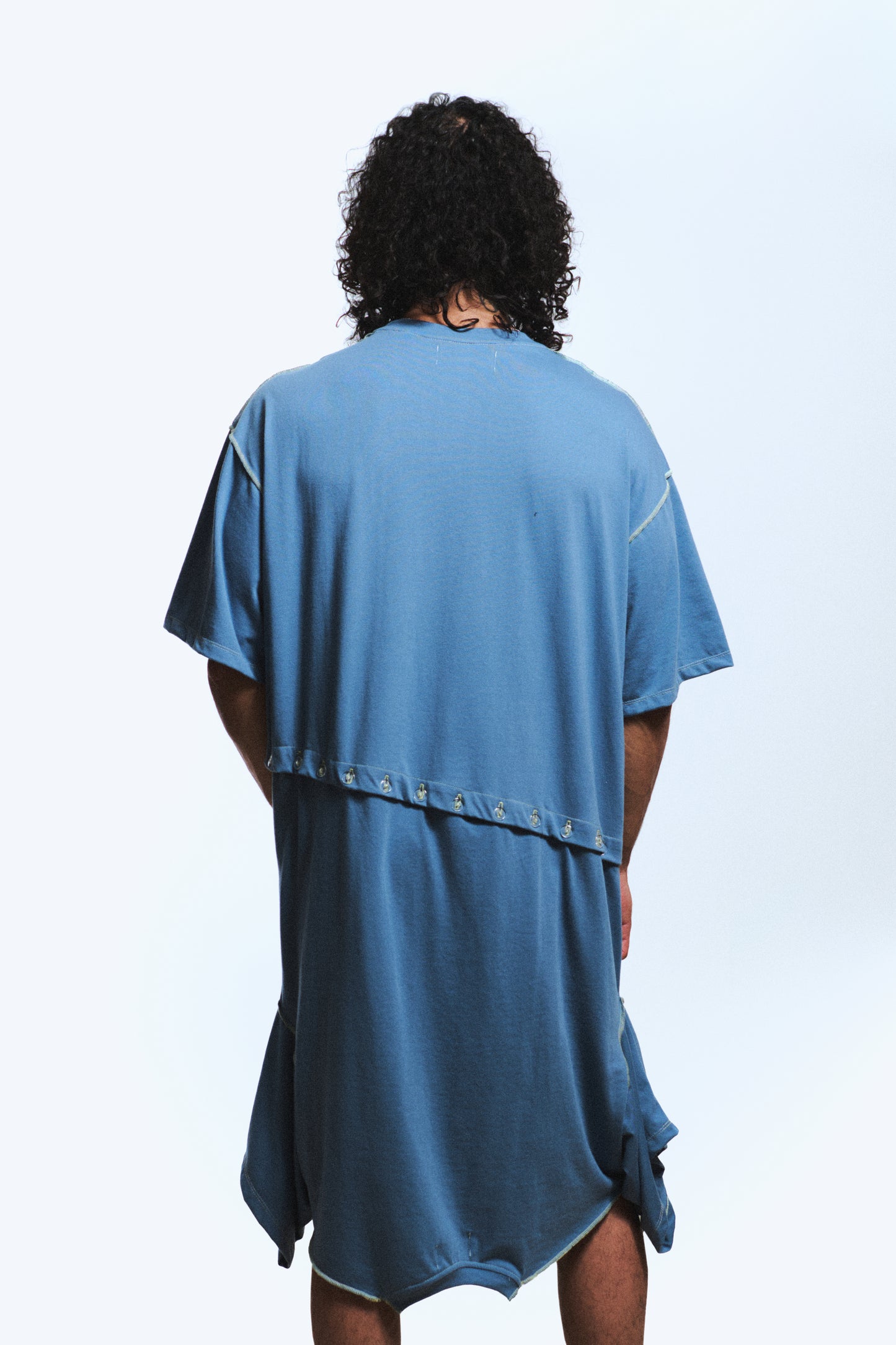 2 EN 1: CAMISETA & VESTIDO / azul acero