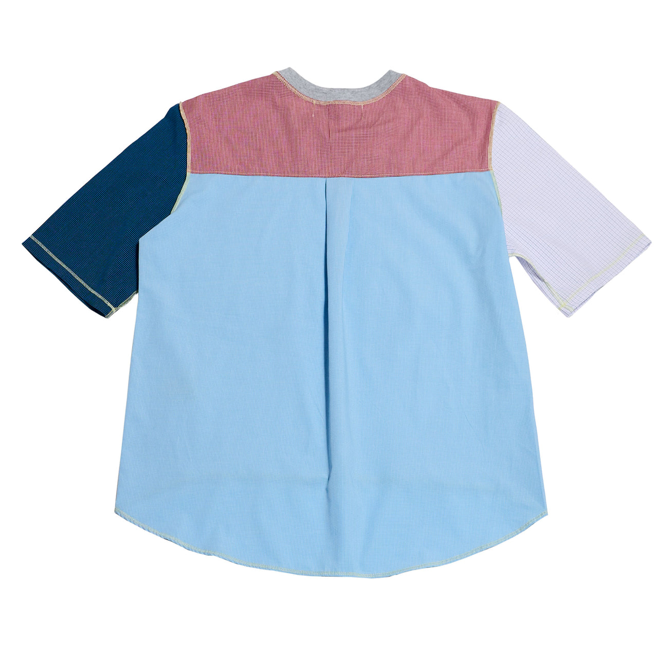 1/2 CAMISA 1/2 SUDADERA MANGA CORTA / gris, multicolor