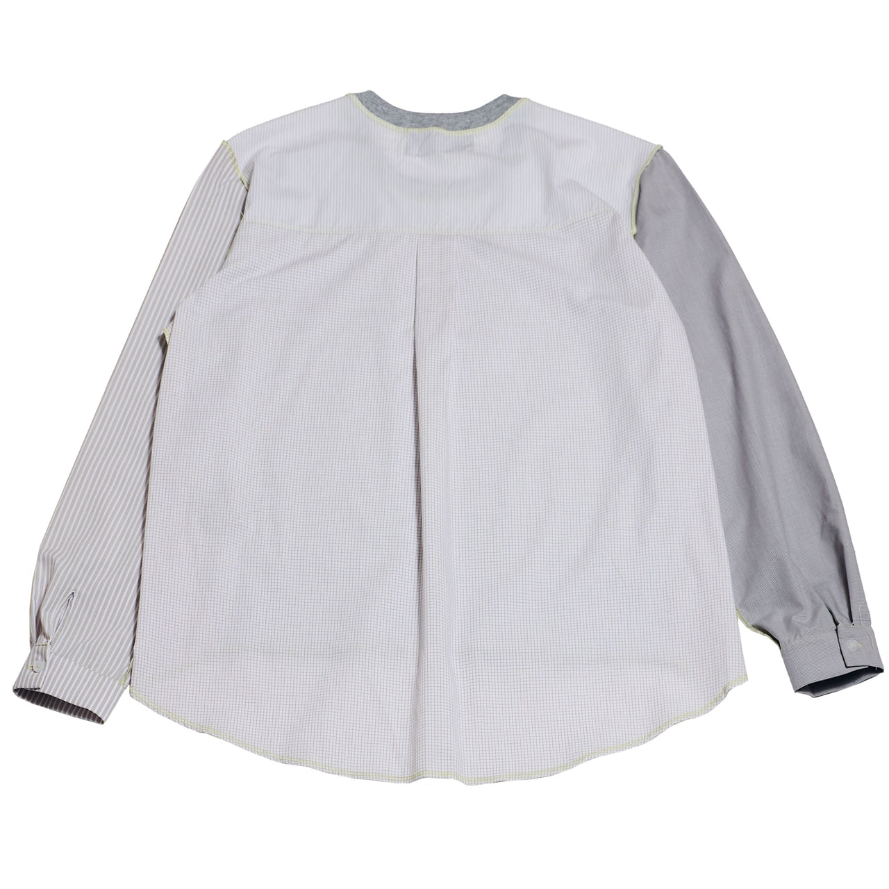 1/2 CAMISA 1/2 SUDADERA MANGA LARGA / gris, blanco