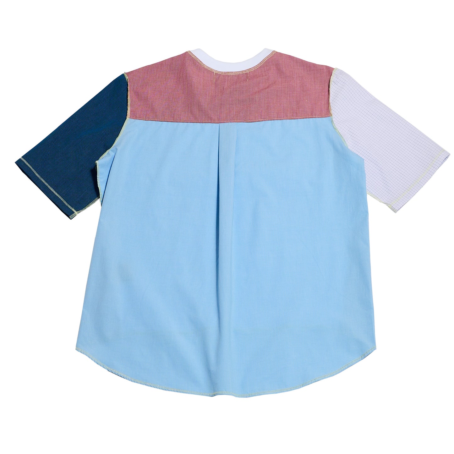 1/2 CAMISA 1/2 SUDADERA MANGA CORTA / blanco, multicolor
