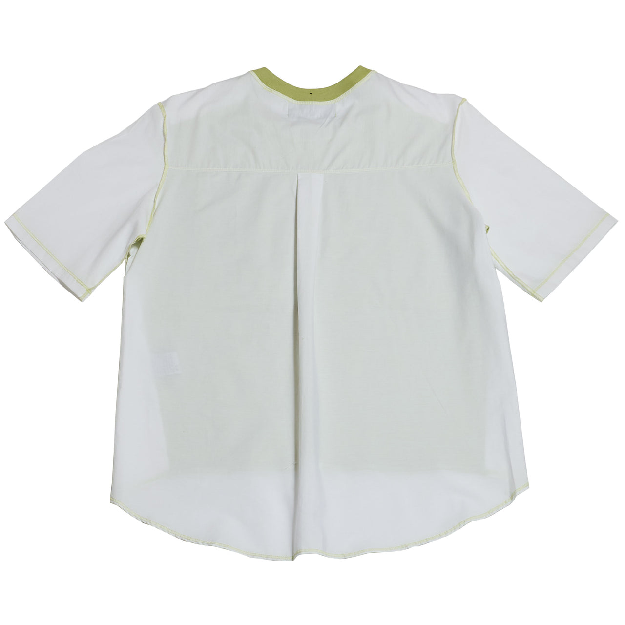 1/2 CAMISA 1/2 SUDADERA MANGA CORTA / verde, blanco