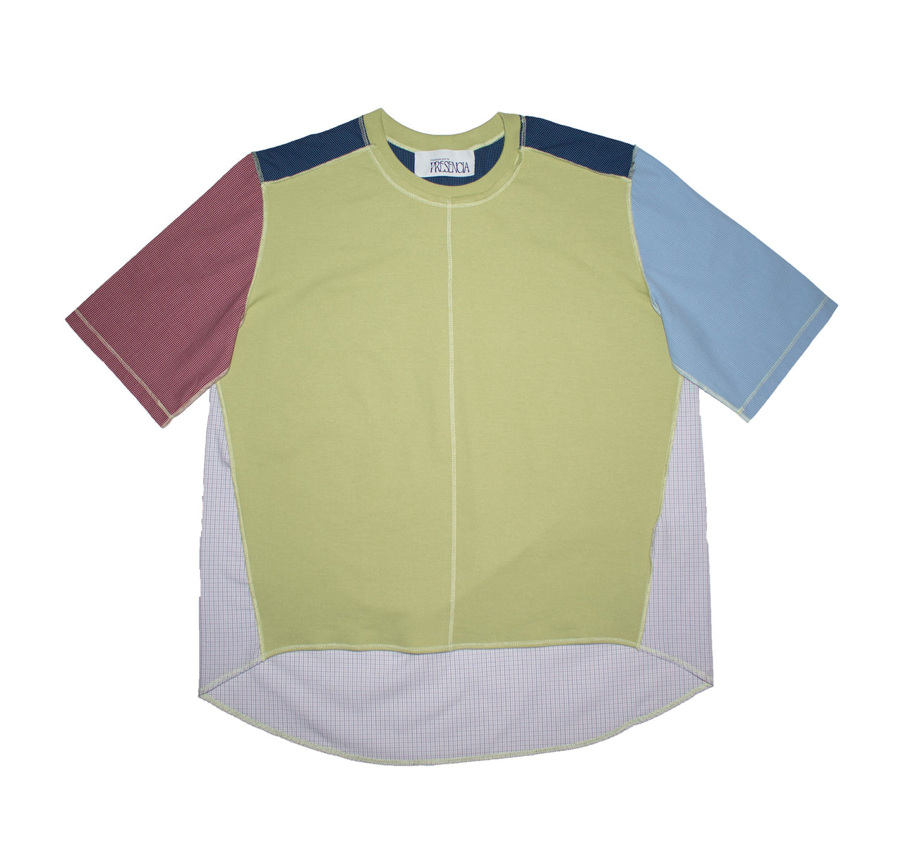 1/2 CAMISA 1/2 SUDADERA MANGA CORTA / verde, multicolor