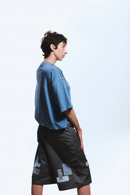 2 EN 1: CAMISETA & VESTIDO / azul acero