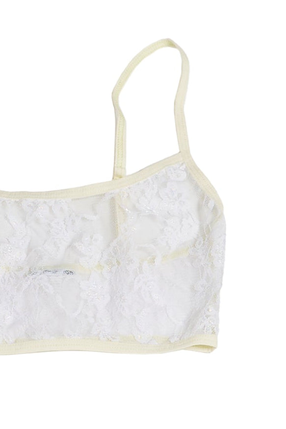 BRALETTE RESTOS ENCAJE / blanco-hueso