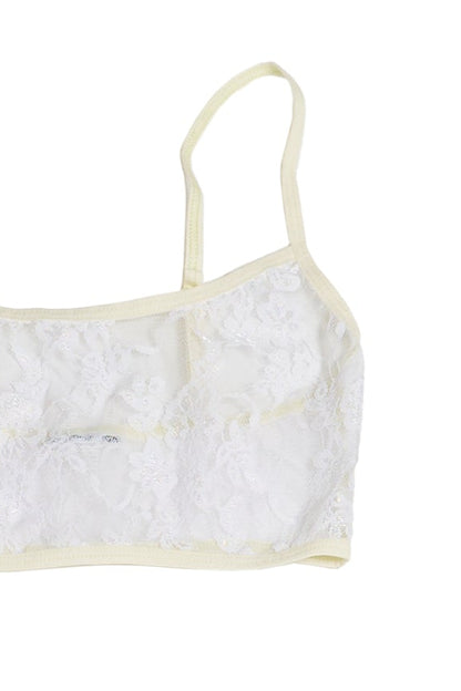 BRALETTE RESTOS ENCAJE / blanco-hueso