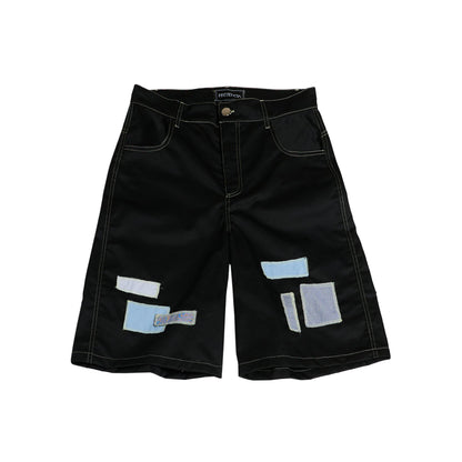 SHORTS LAAARGOS CON PARCHES / negro