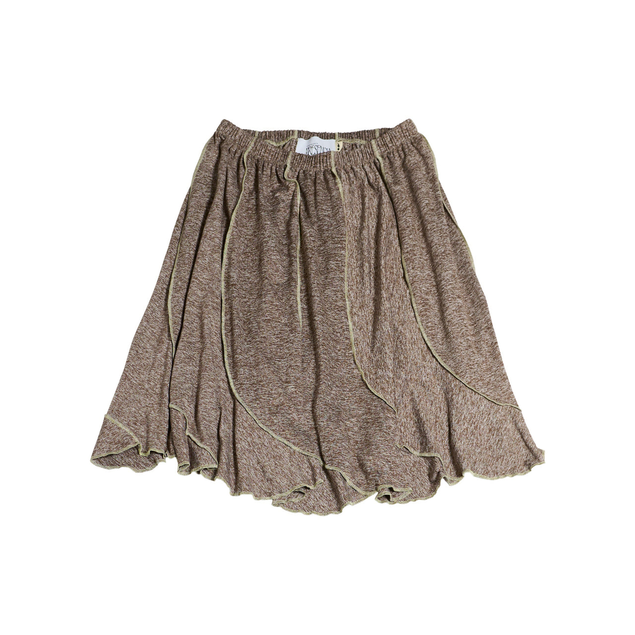 FALDA JJJ MIDI / café claro jaspeado