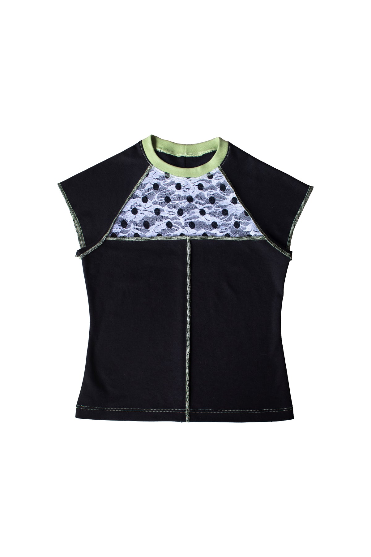 PARCHADO TOP / negro con polka dots