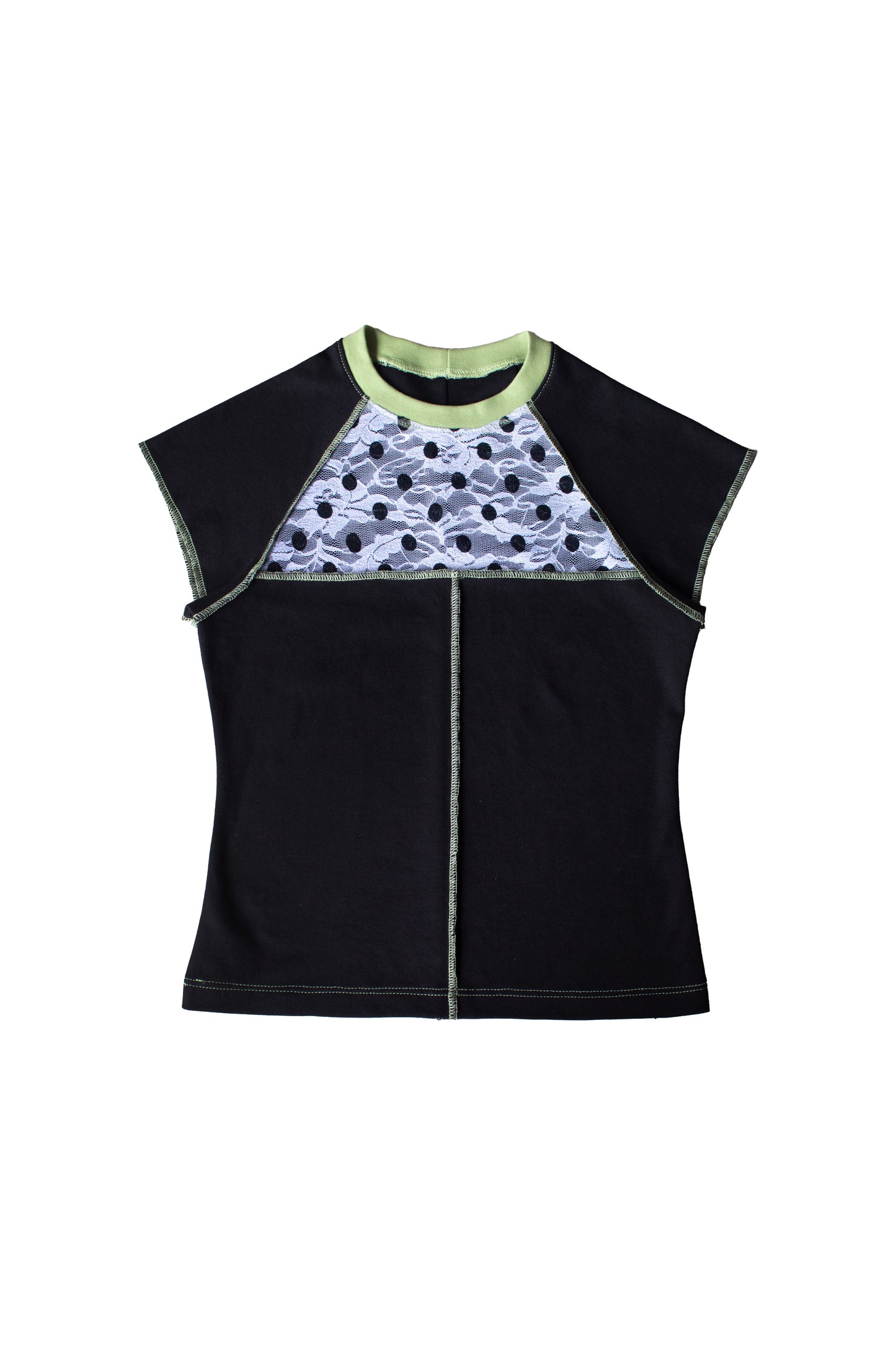 PARCHADO TOP / negro con polka dots