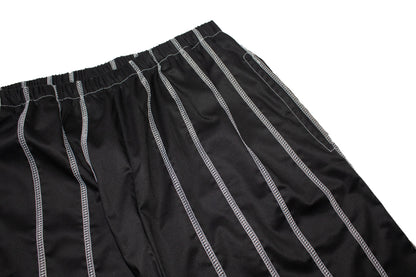 LÍNEAS PANTS / negro con líneas blancas